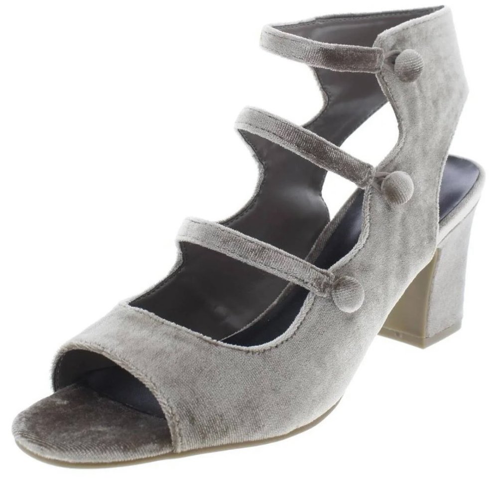 EUC Indigo Rd. Elita Velvet Strappy Heels